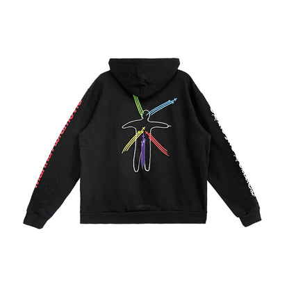 Marina Abramovic Graphic Print Black Hoodie