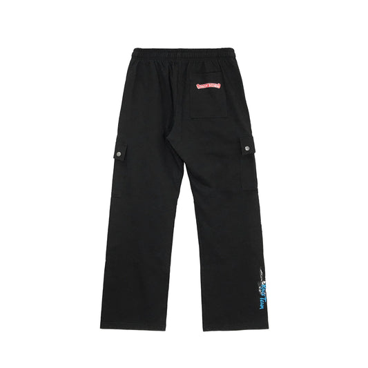 Matty Boy Flame Doodle Comic Loose Chrome Hearts Pants