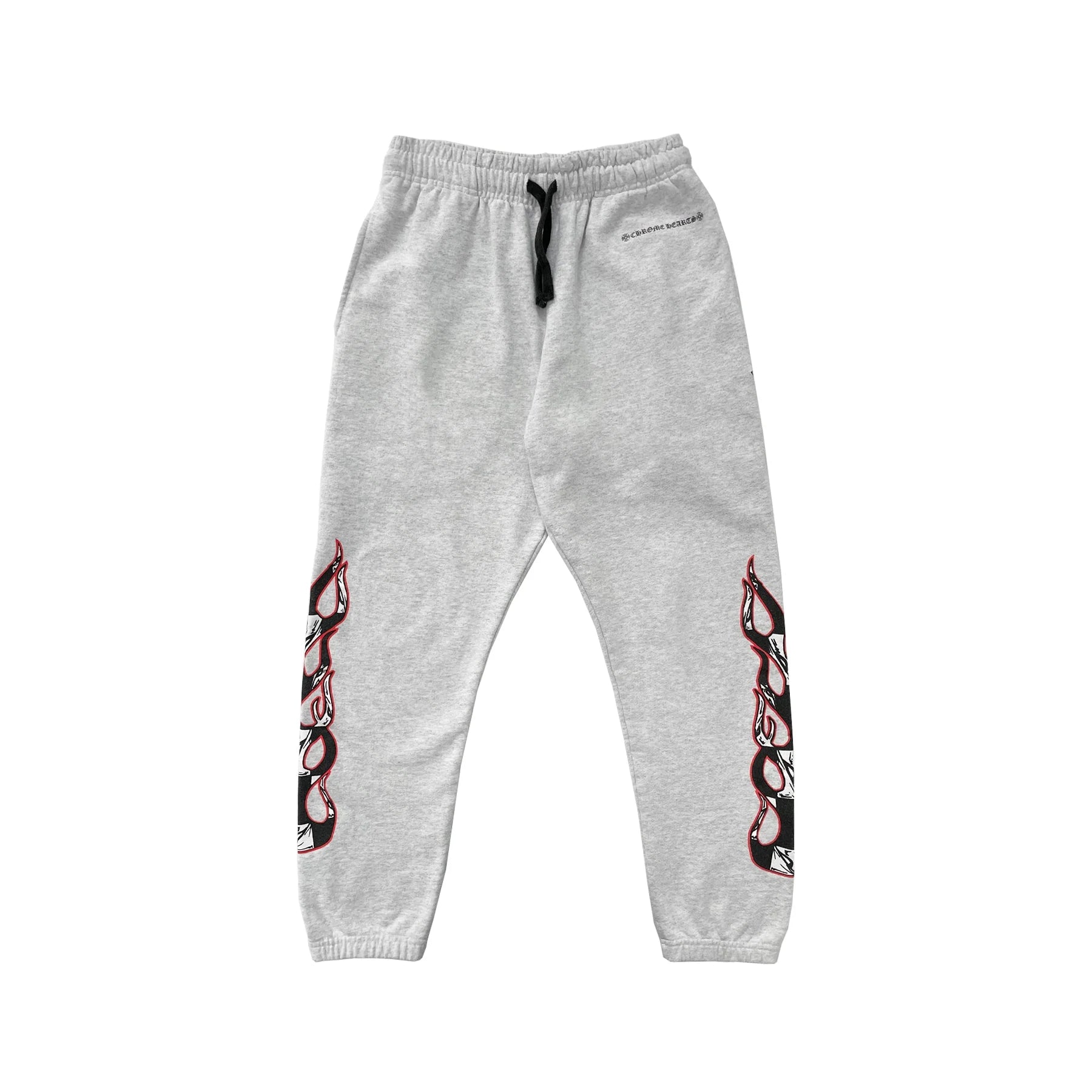 Chrome Hearts Matty Boy Flame Graffiti Gray Sweatpants