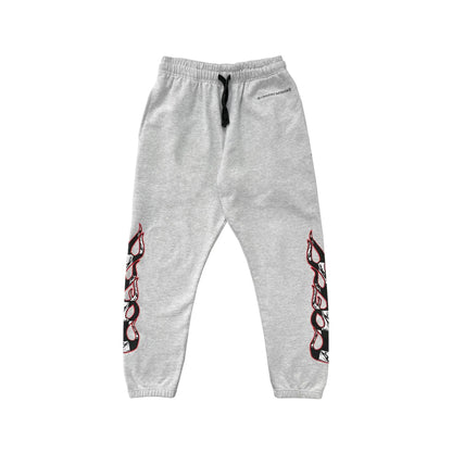 Chrome Hearts Matty Boy Flame Graffiti Gray Sweatpants