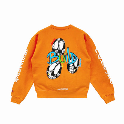 Chrome Hearts Matty Boy Orange Link & Build Chomper Sweatshirt