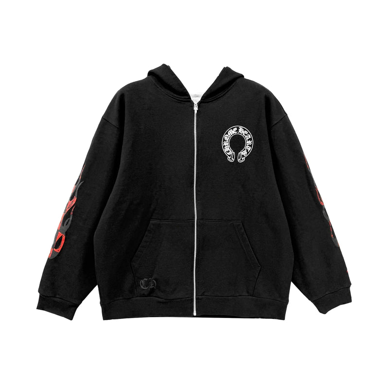 Matty Boy Sex Record Thermal Black Zip Up Hoodie