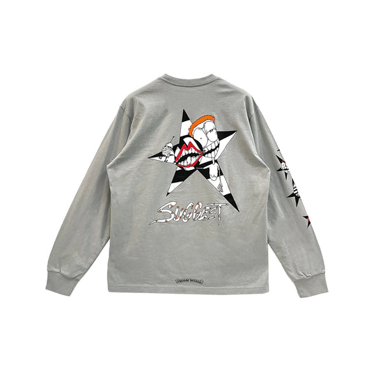 Chrome Hearts Matty Boy Suggest Grey Long Sleeve Tee