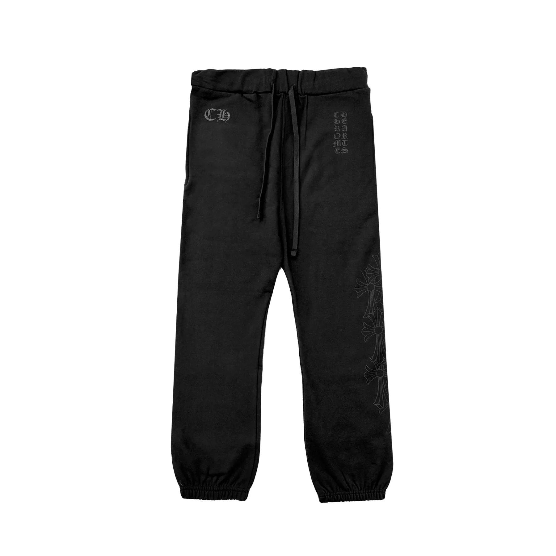 Miami Black Script Cross Chrome Hearts Sweatpants