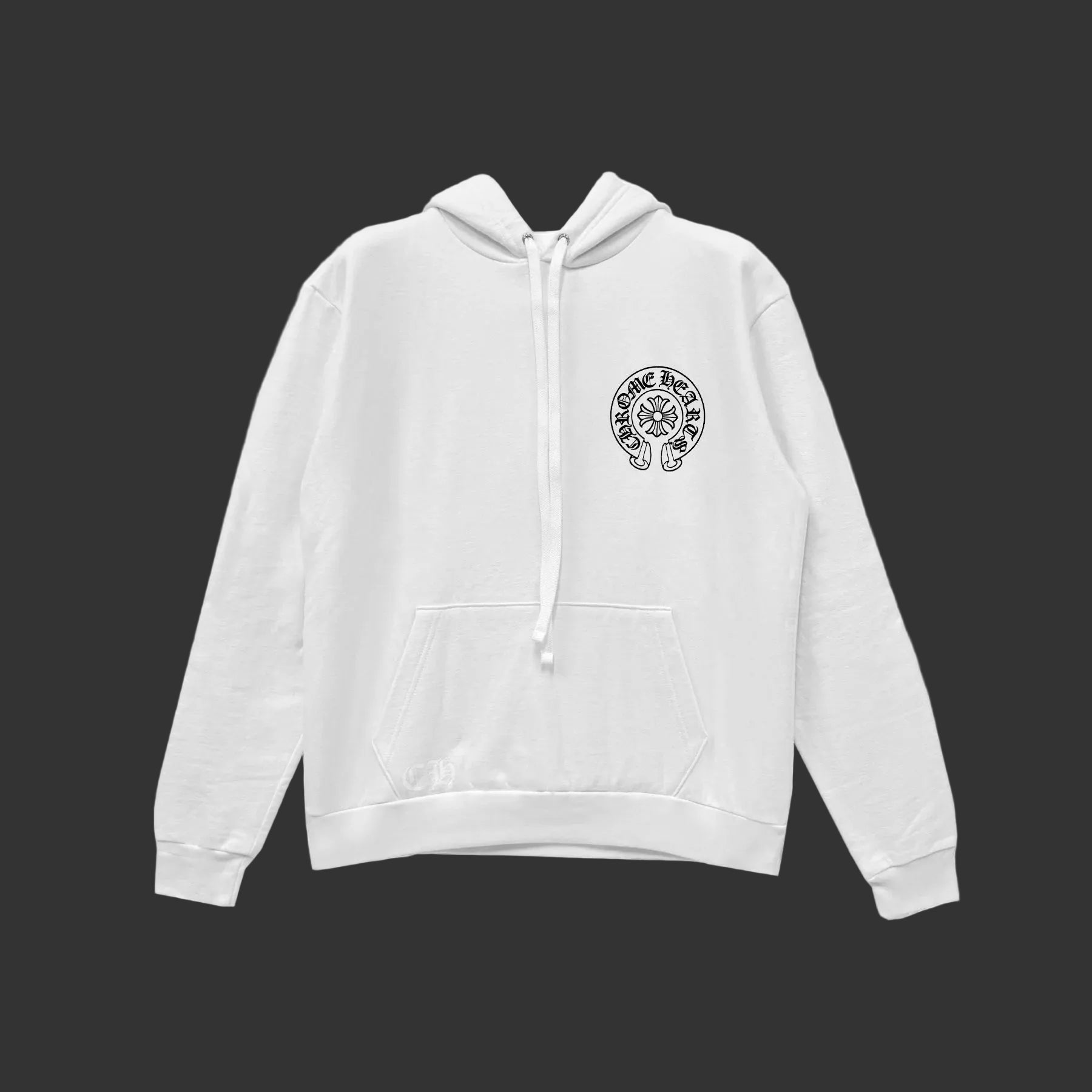 Miami Exclusive Horseshoe Logo Pullover White Hoodie