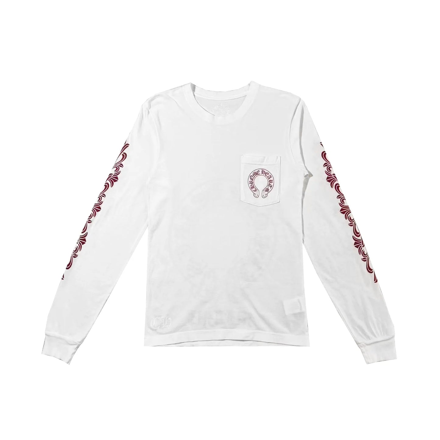 Miami Red Horseshoe Logo Long Sleeve T-Shirt