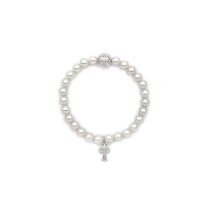 Chrome Hearts x Mikimoto White Pearl Bracelet