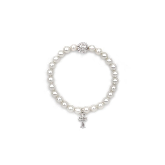 Chrome Hearts x Mikimoto White Pearl Bracelet