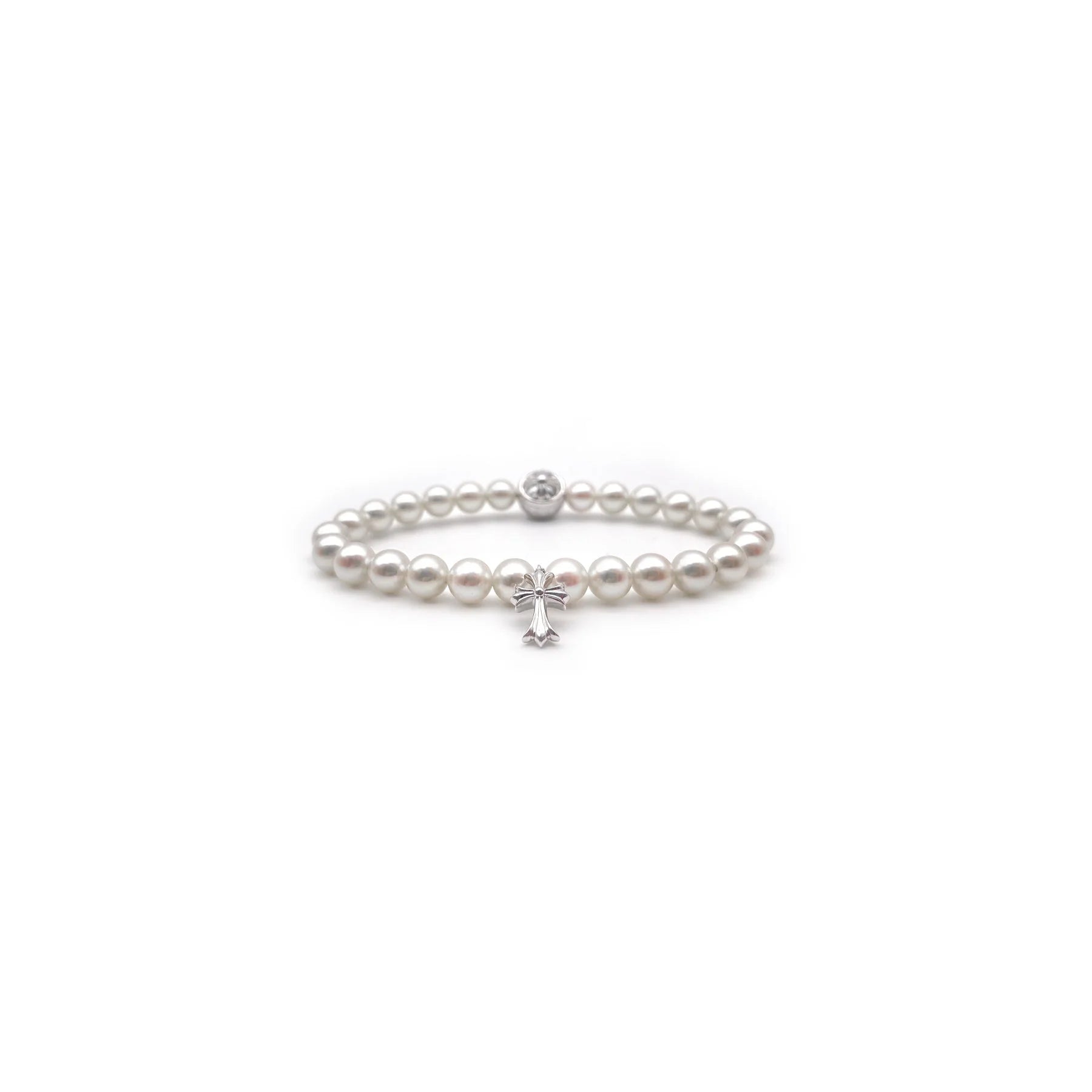Chrome Hearts x Mikimoto White Pearl Bracelet