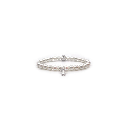 Chrome Hearts x Mikimoto White Pearl Bracelet