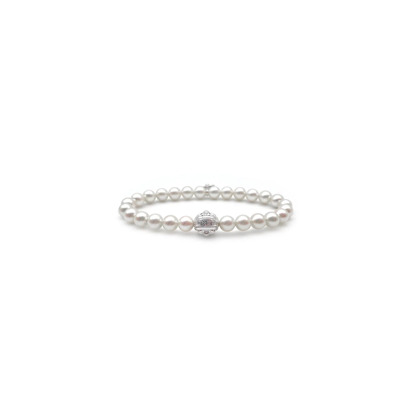 Chrome Hearts x Mikimoto White Pearl Bracelet