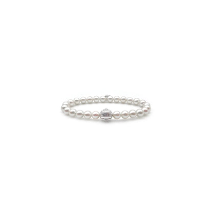 Chrome Hearts x Mikimoto White Pearl Bracelet