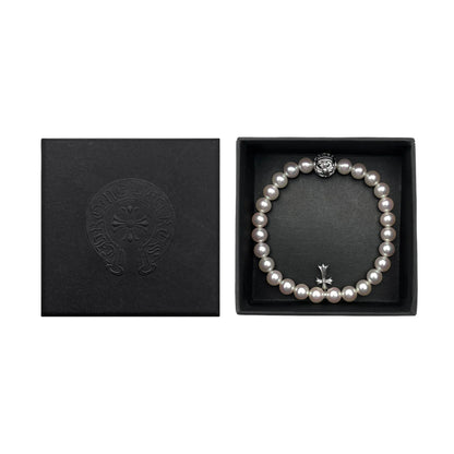 Chrome Hearts x Mikimoto White Pearl Bracelet