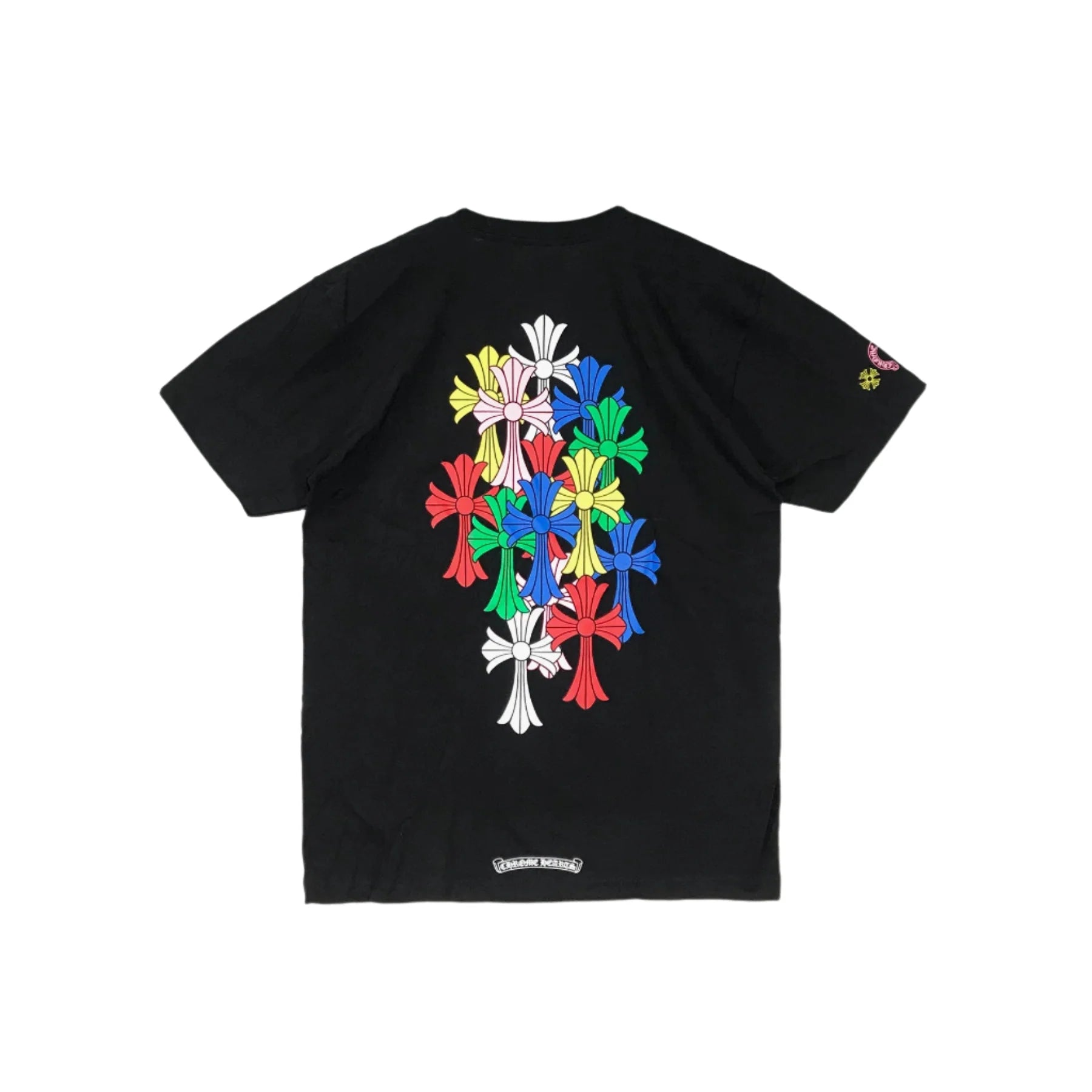 Multicolor Cemetery Cross Black Chrome Hearts Short Sleeve Tee