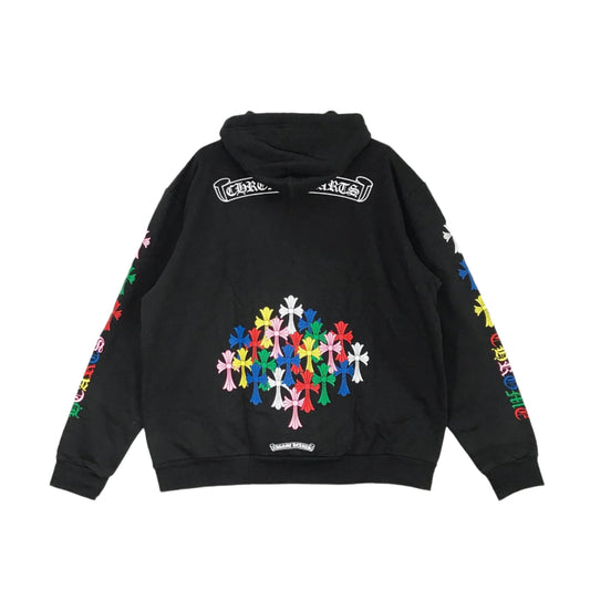 Multi-Color Cemetery Cross Logo Chrome Hearts Black Hoodie