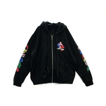 Multi-Color Cross Chrome Hearts Zip Up Hoodie