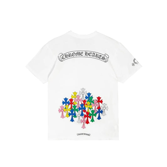 Multi Color Cemetery Chrome Hearts Cross T-Shirt
