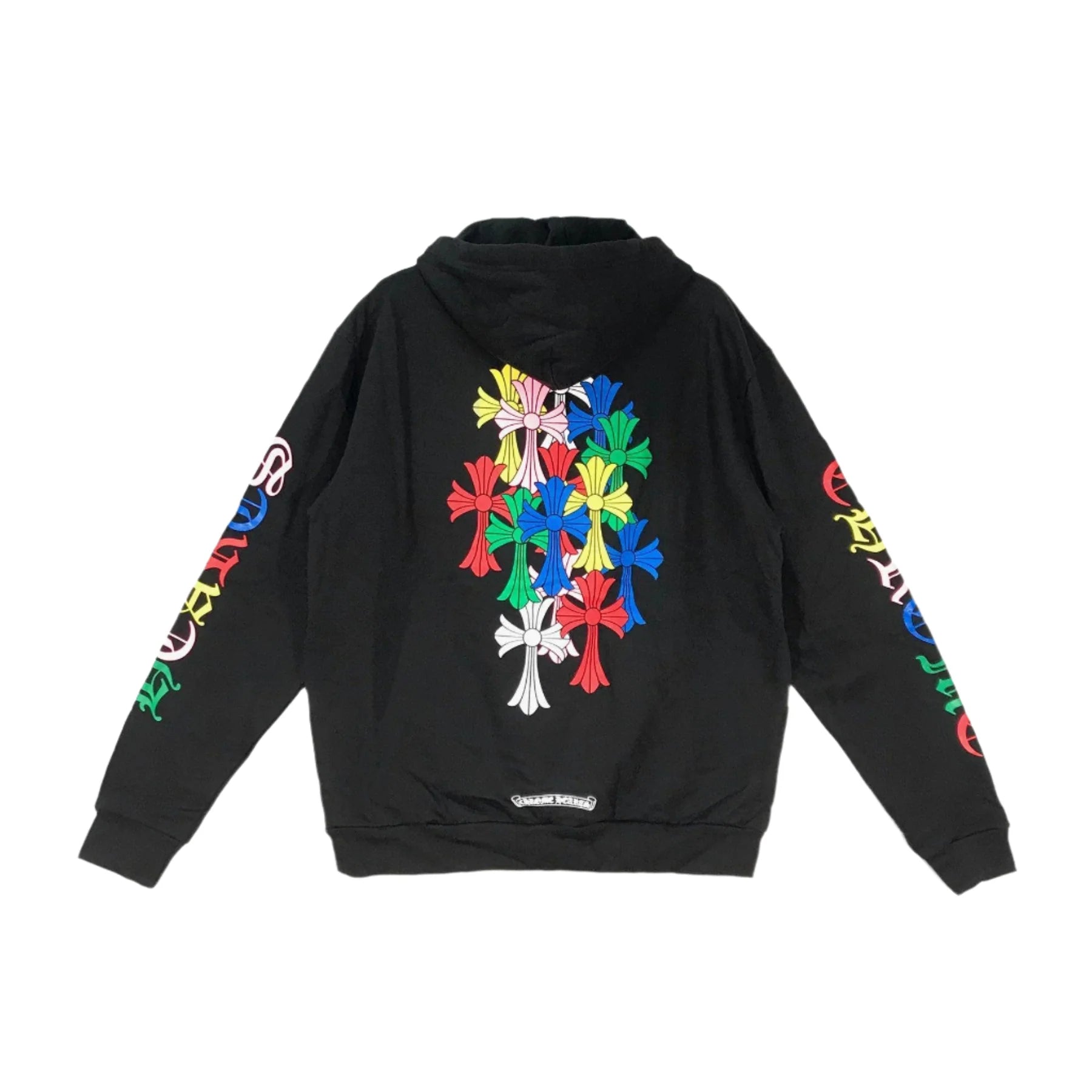 Multi Color Cross Black Pullover Hoodie