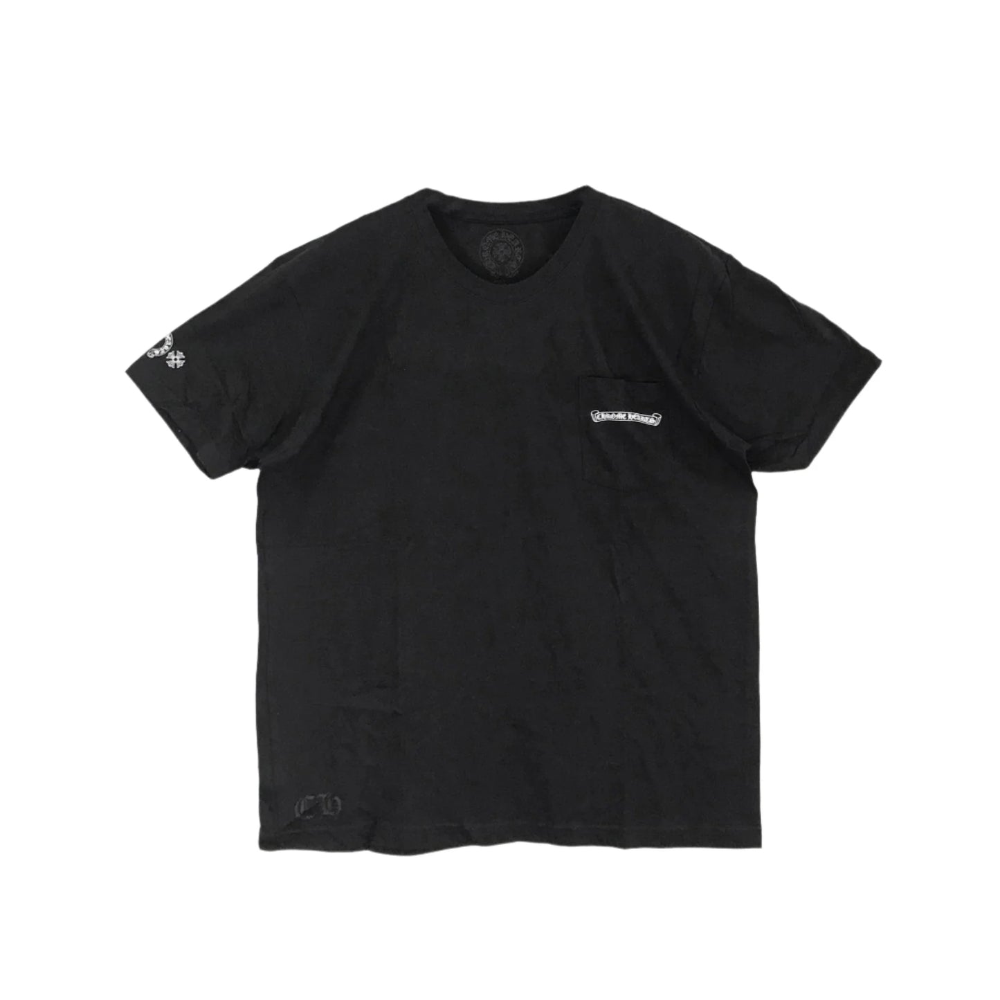 Multi Color Cross Scroll Logo Short Sleeve Tee Black