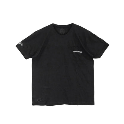 Multi Color Cross Scroll Logo Short Sleeve Tee Black