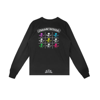 Multi Rainbow Foti Teeter Harris Long Sleeve Black Tee