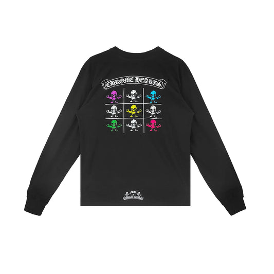 Multi Rainbow Foti Teeter Harris Long Sleeve Black Tee