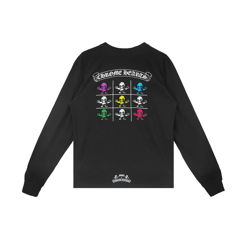 Multi Rainbow Foti Teeter Harris Long Sleeve Black Tee