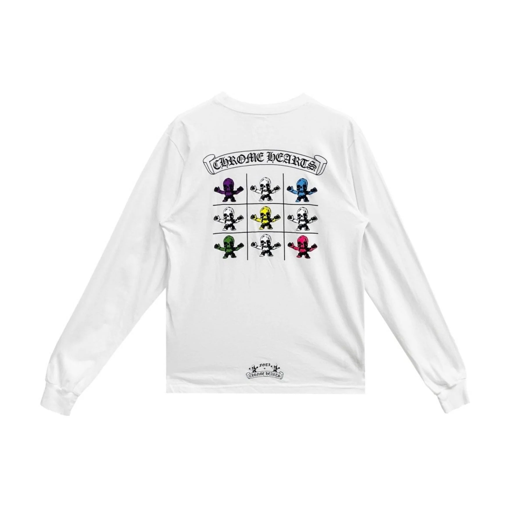Multi Rainbow Foti Teeter Harris White Long Sleeve T-Shirt