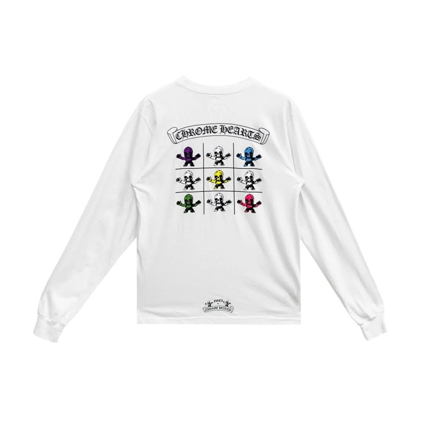 Multi Rainbow Foti Teeter Harris White Long Sleeve T-Shirt