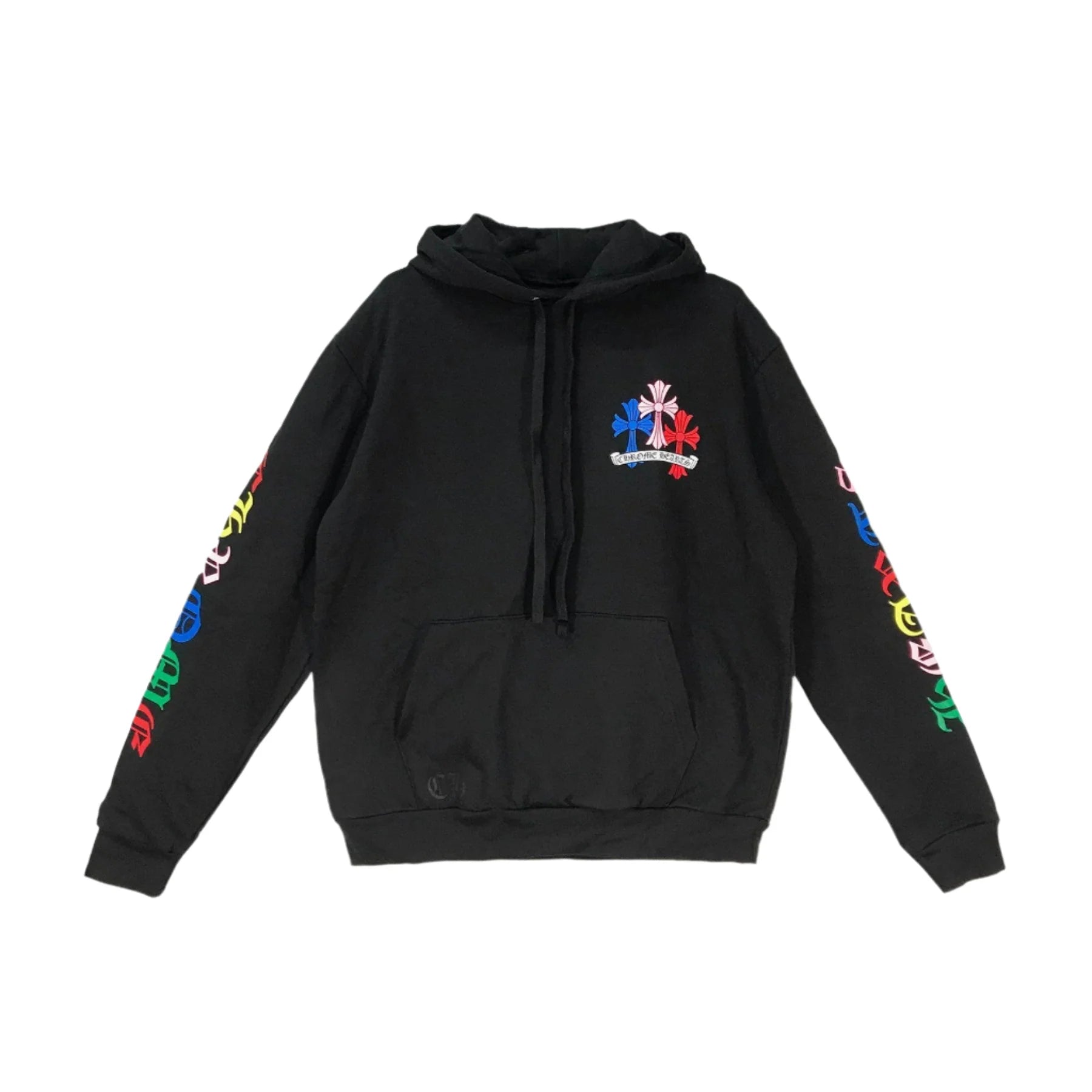 Multi Color Cross Black Pullover Hoodie