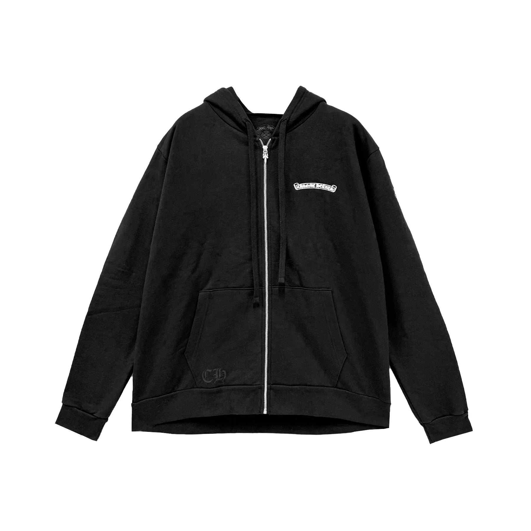 NYC Scroll Logo Chrome Hearts Zip Up Hoodie