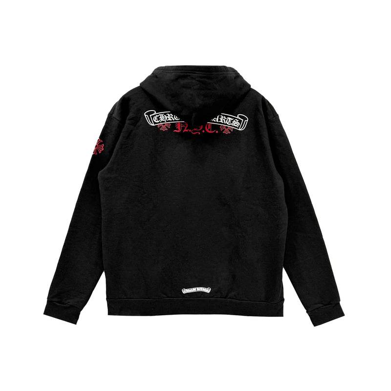 NYC Scroll Logo Chrome Hearts Zip Up Hoodie