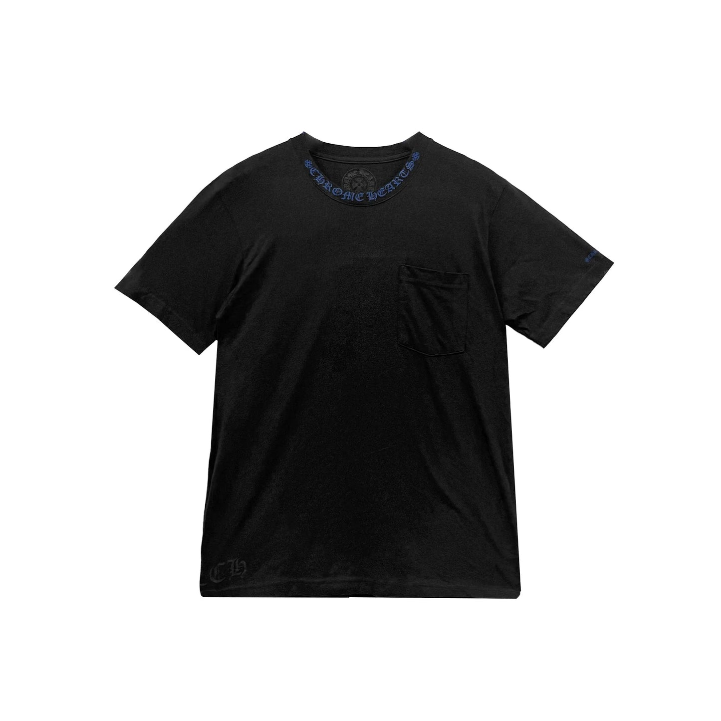 Neck Logo Black Short Sleeve Chrome Hearts T-Shirt