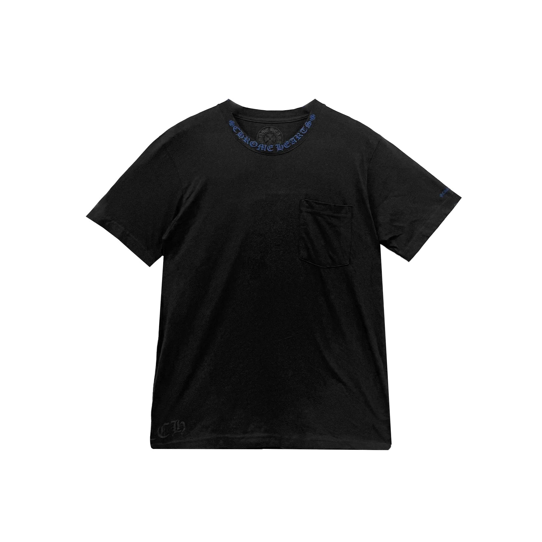 Neck Logo Black Short Sleeve Chrome Hearts T-Shirt