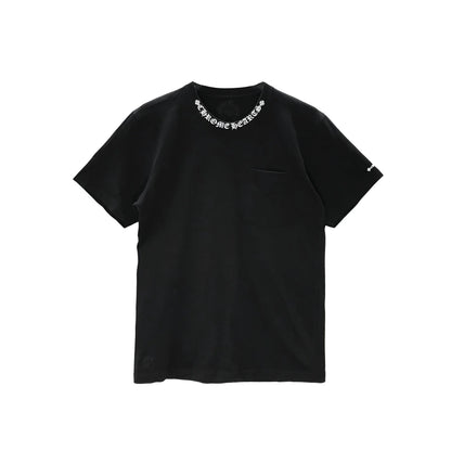 Neck Logo Chrome Hearts Short Sleeve T-Shirt