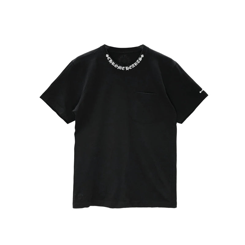 Neck Logo Chrome Hearts Short Sleeve T-Shirt