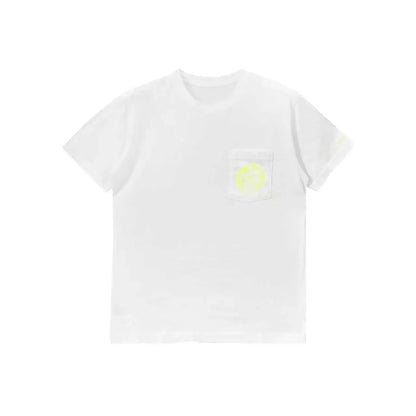Neon Yellow Horseshoe Pocket Chrome Hearts Tee