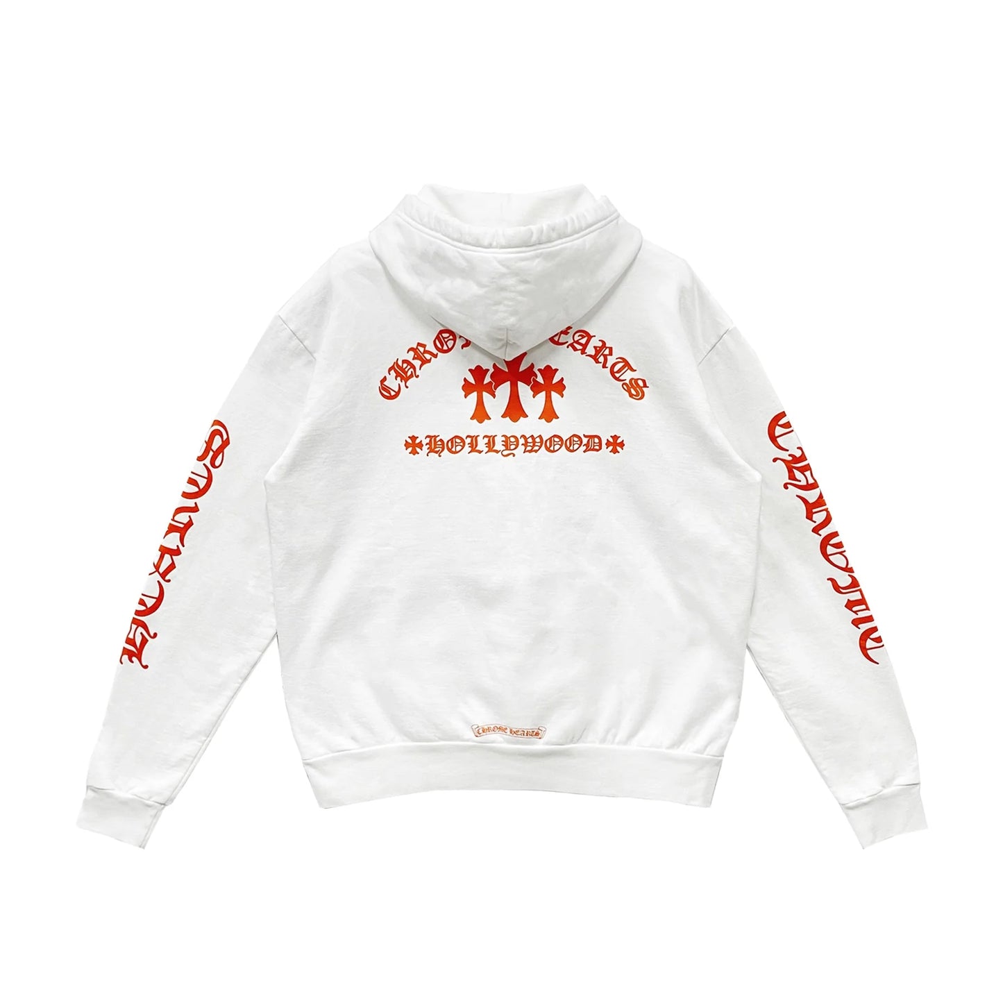 Orange Triple Cross Pullover chrome Hearts Hoodie White