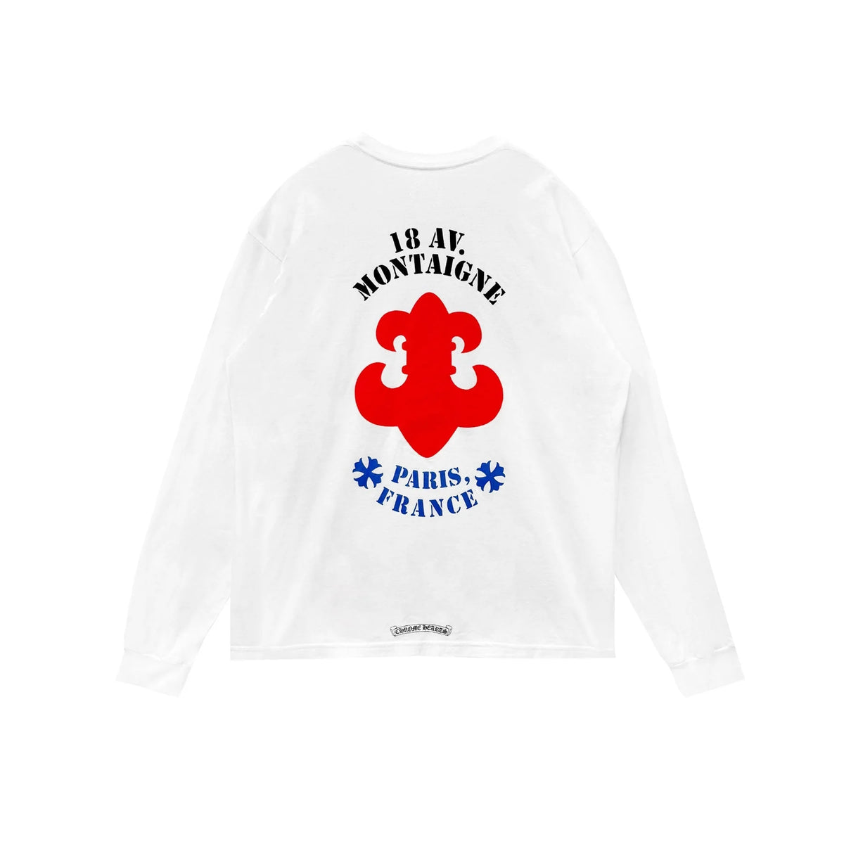 Paris Exclusive BS Fleur White Long Sleeve Pocket Tee