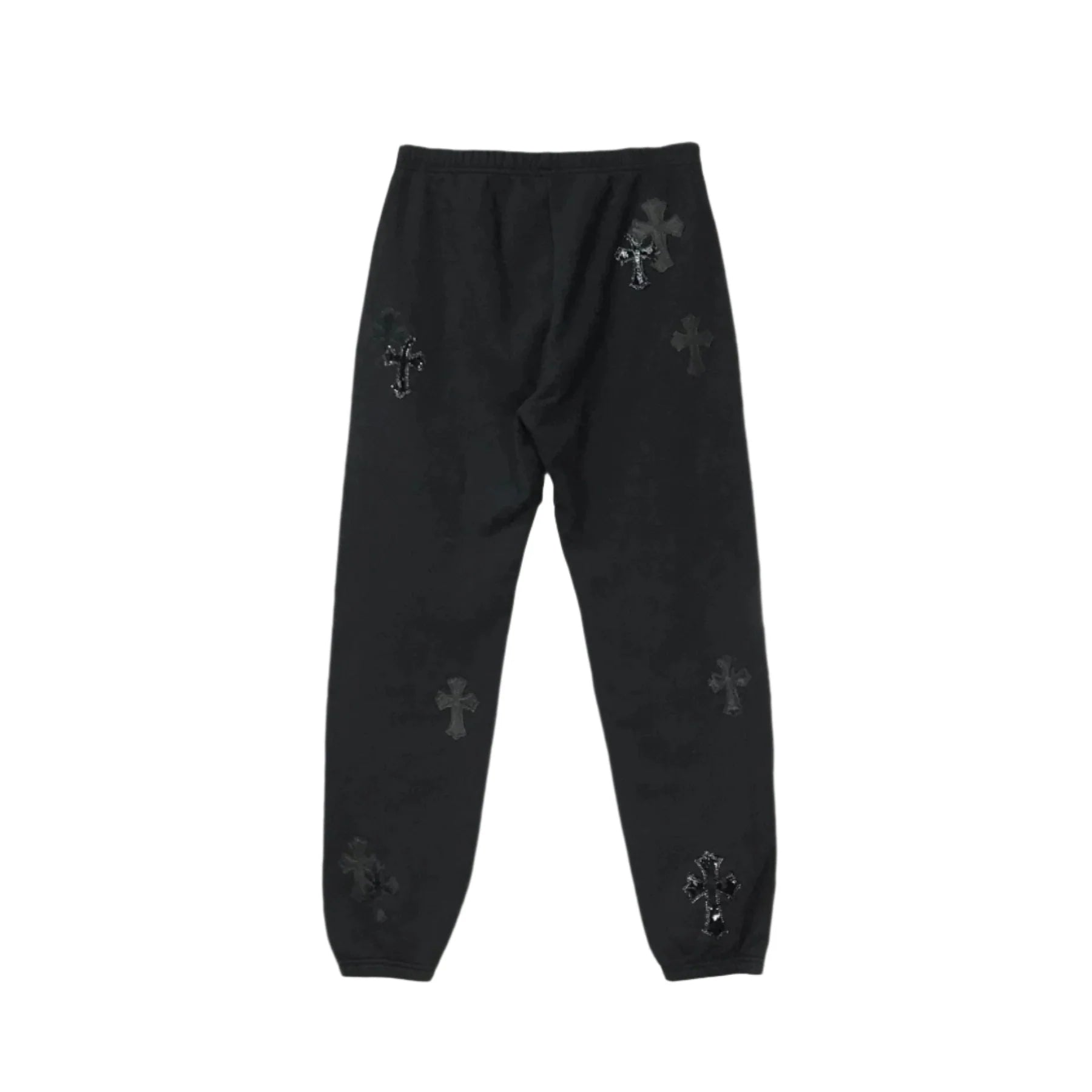 Patent Leather Cross Chrome Hearts Sweatpants