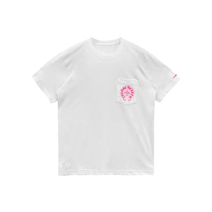 Pink Horseshoe Chrome Hearts Short Sleeve Tee