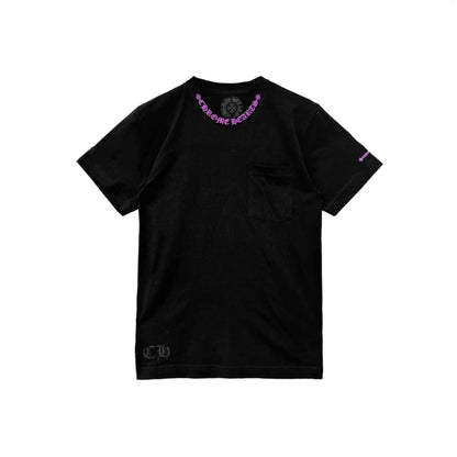 Purple Neck Script Short Sleeve T-Shirt