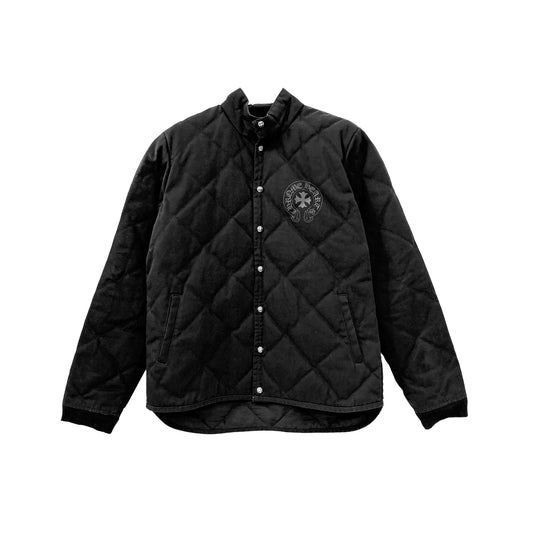 Chrome Hearts Quilted Horseshoe Black Padded Jacket