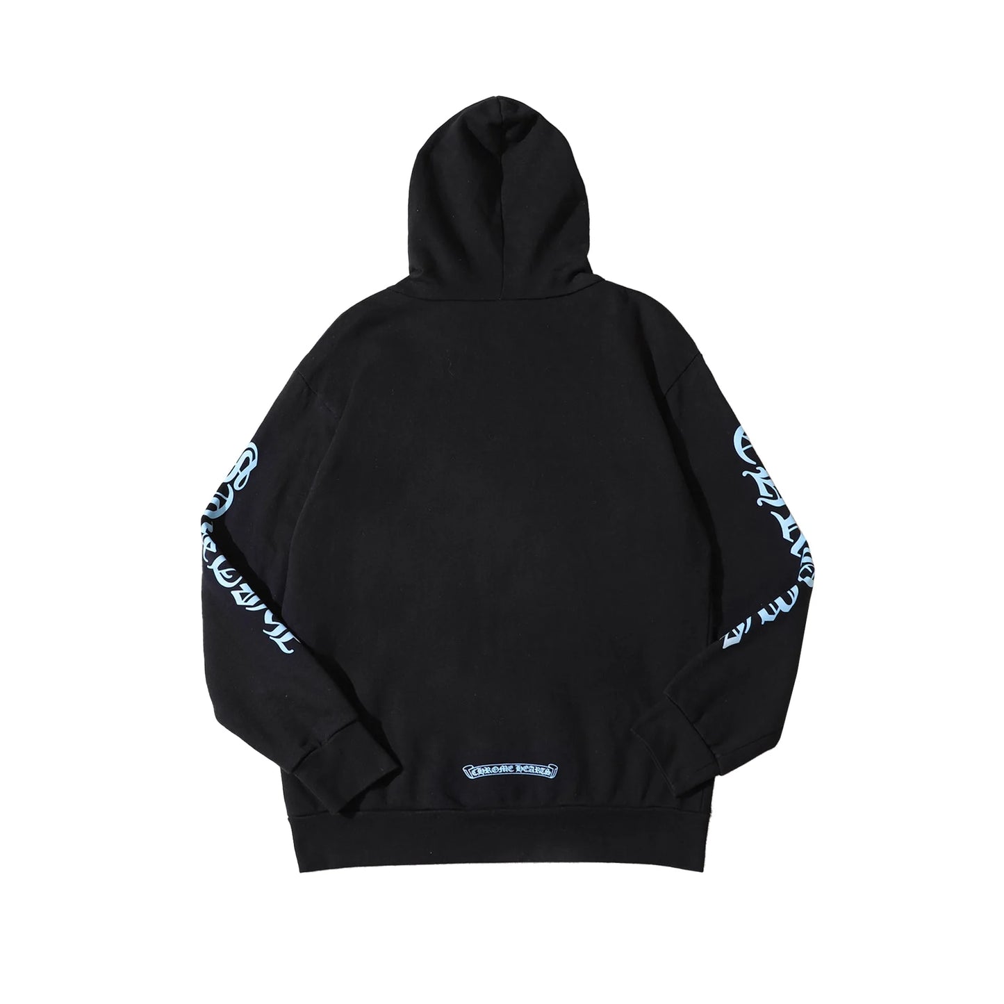 Script Black Zip Up Chrome Hearts Hoodie