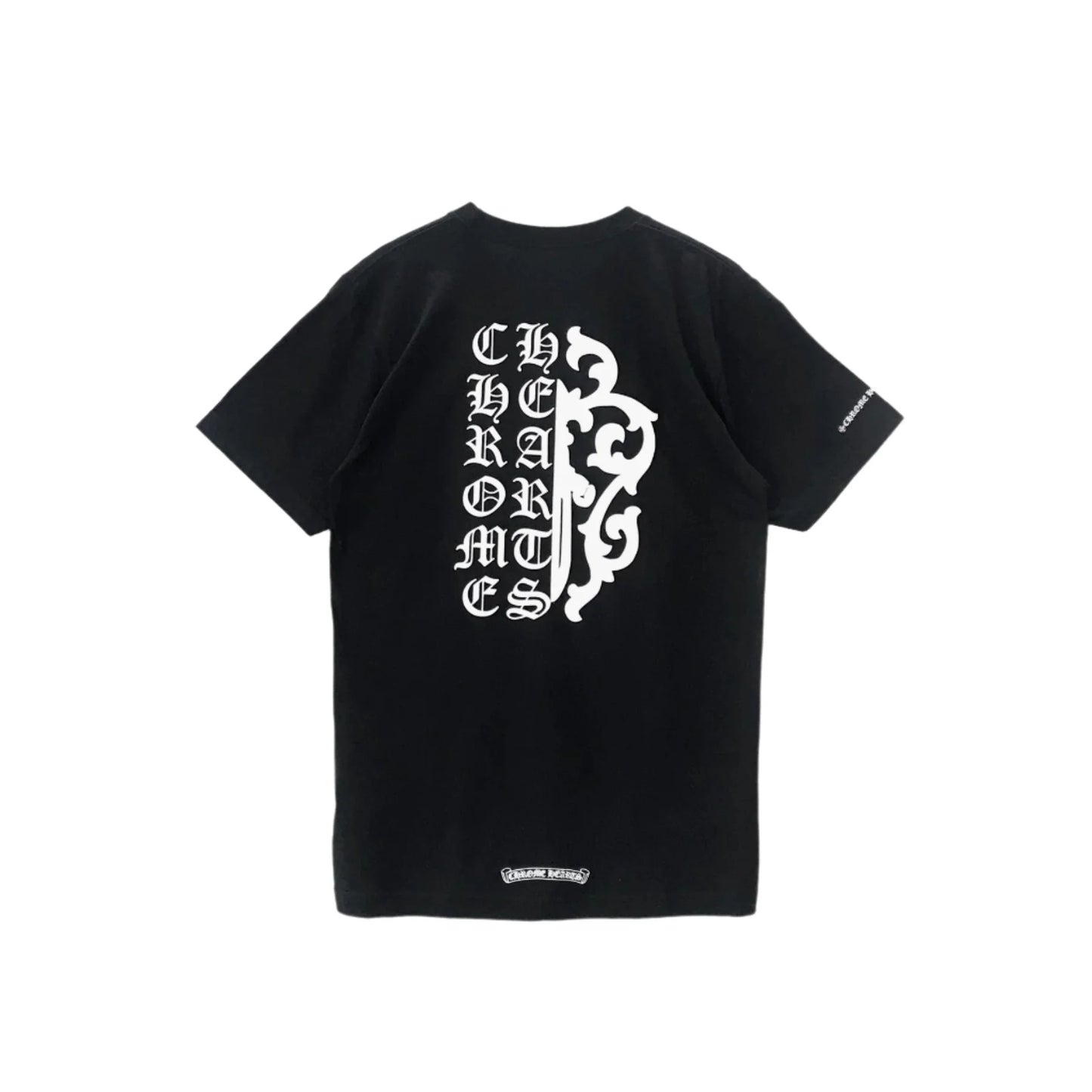 Script Dagger Logo Short Sleeve Black T-Shirt