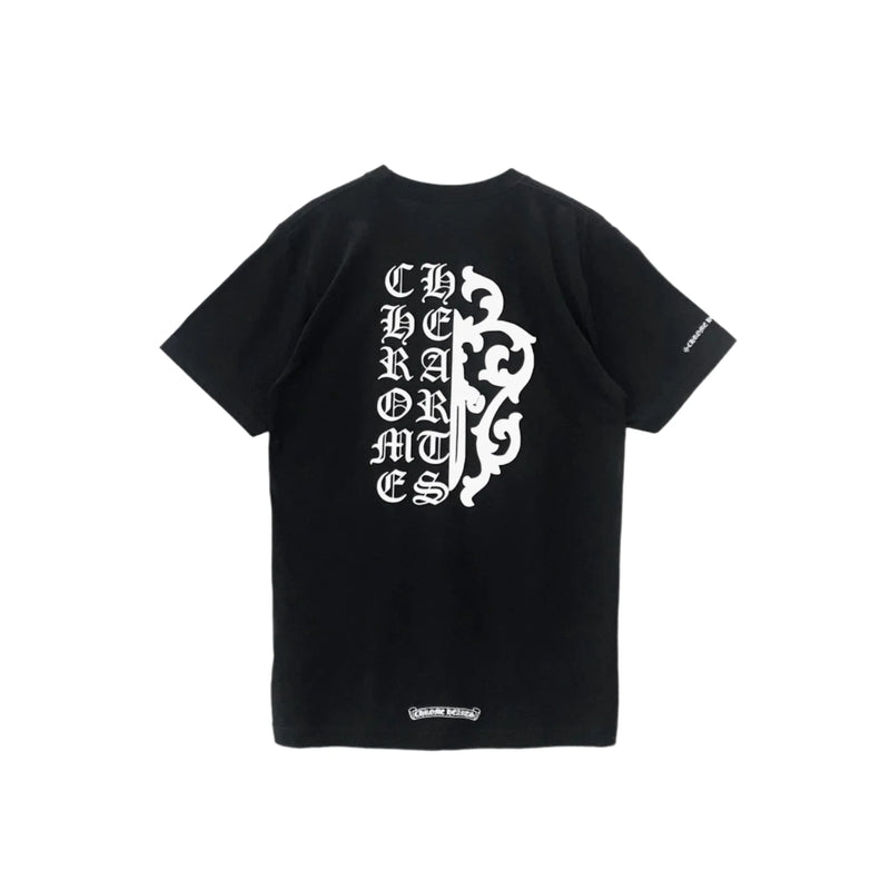 Script Dagger Logo Short Sleeve Black T-Shirt