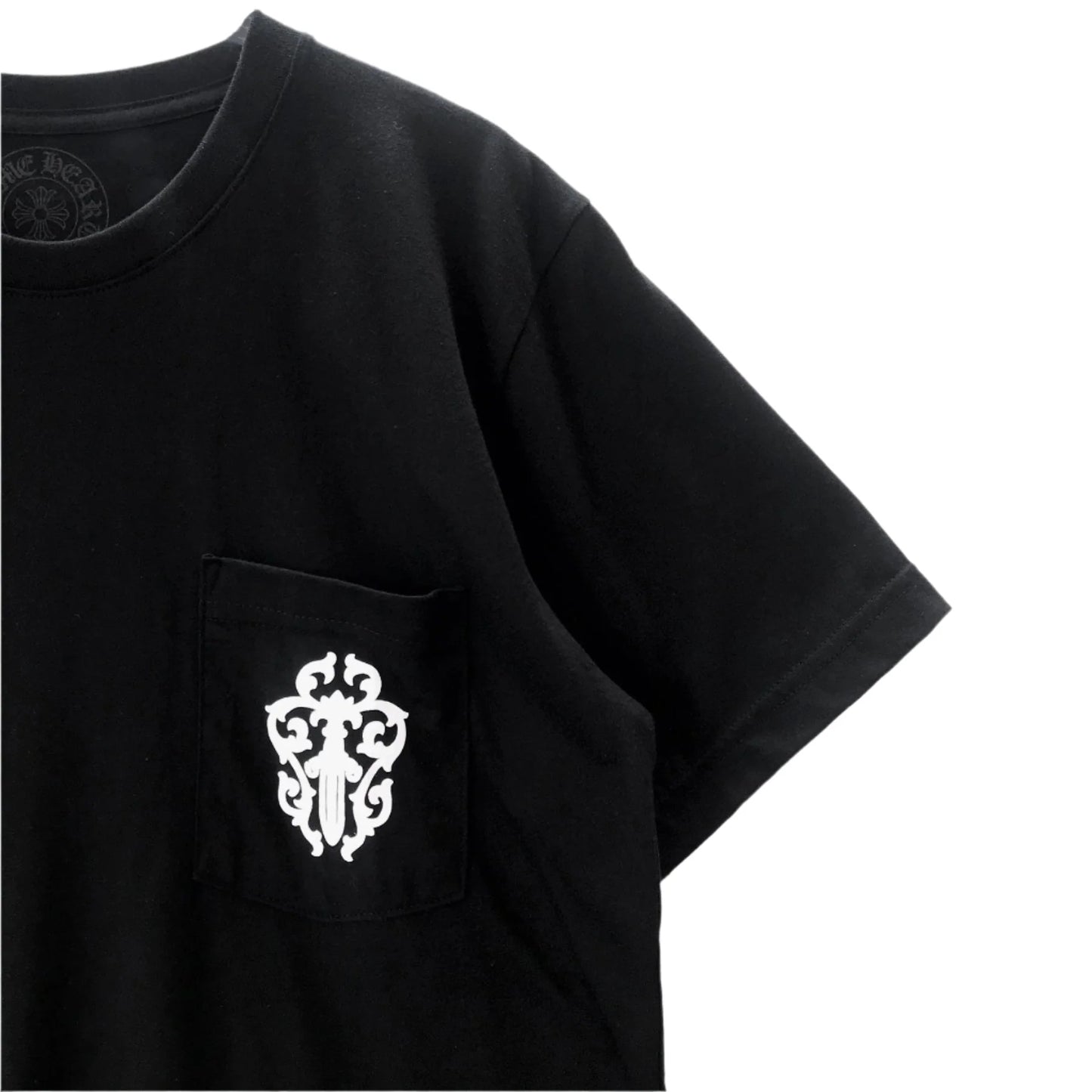 Script Dagger Logo Short Sleeve Black T-Shirt