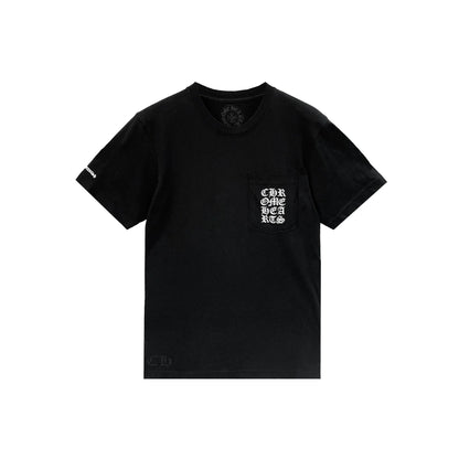 Script Label Chrome Hearts Short Sleeve Tee Black