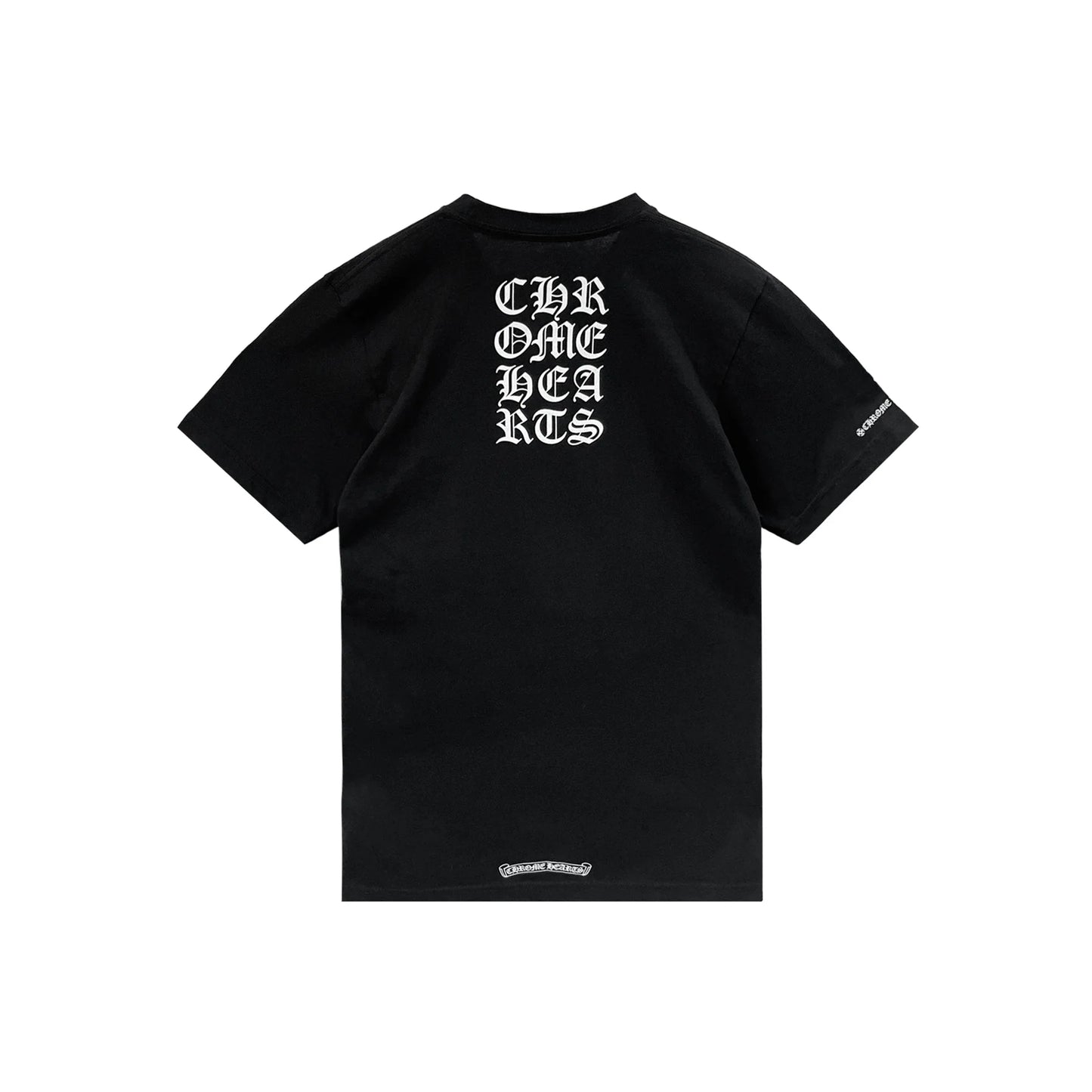 Script Label Chrome Hearts Short Sleeve Tee Black