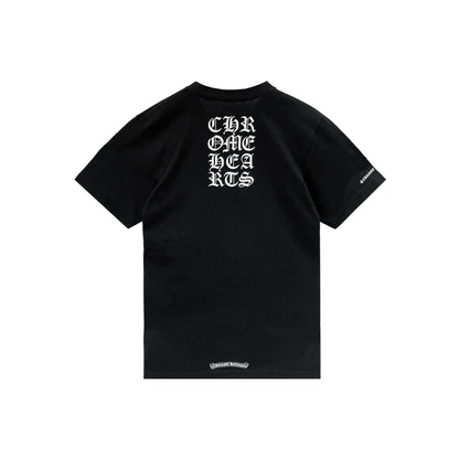 Script Label Chrome Hearts Short Sleeve Tee Black